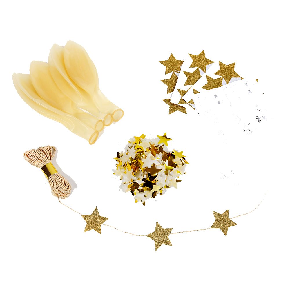 Meri Meri - Confetti Gold Balloon Kit - Gold & Silver