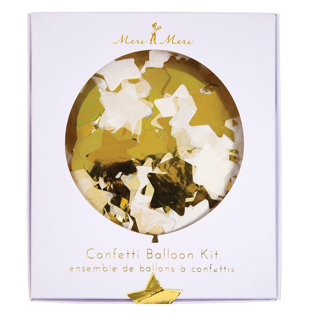 Meri Meri - Confetti Gold Balloon Kit - Gold & Silver