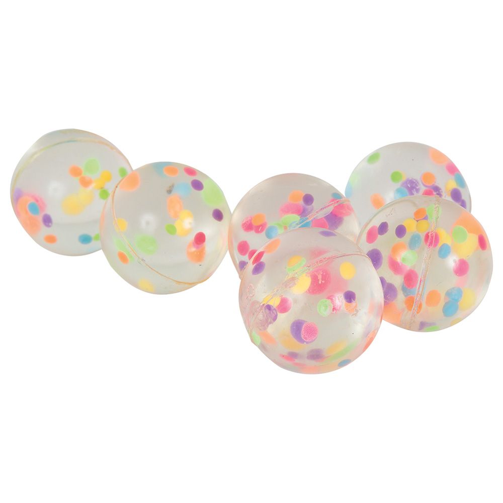 Unique - Confetti Bouncy Balls - 8pcs