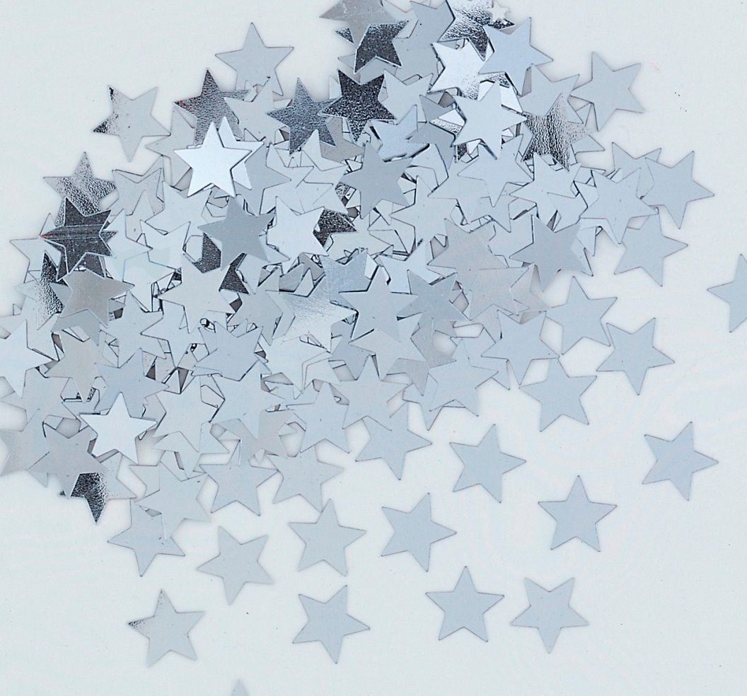 Unique - Silver Star Confetti