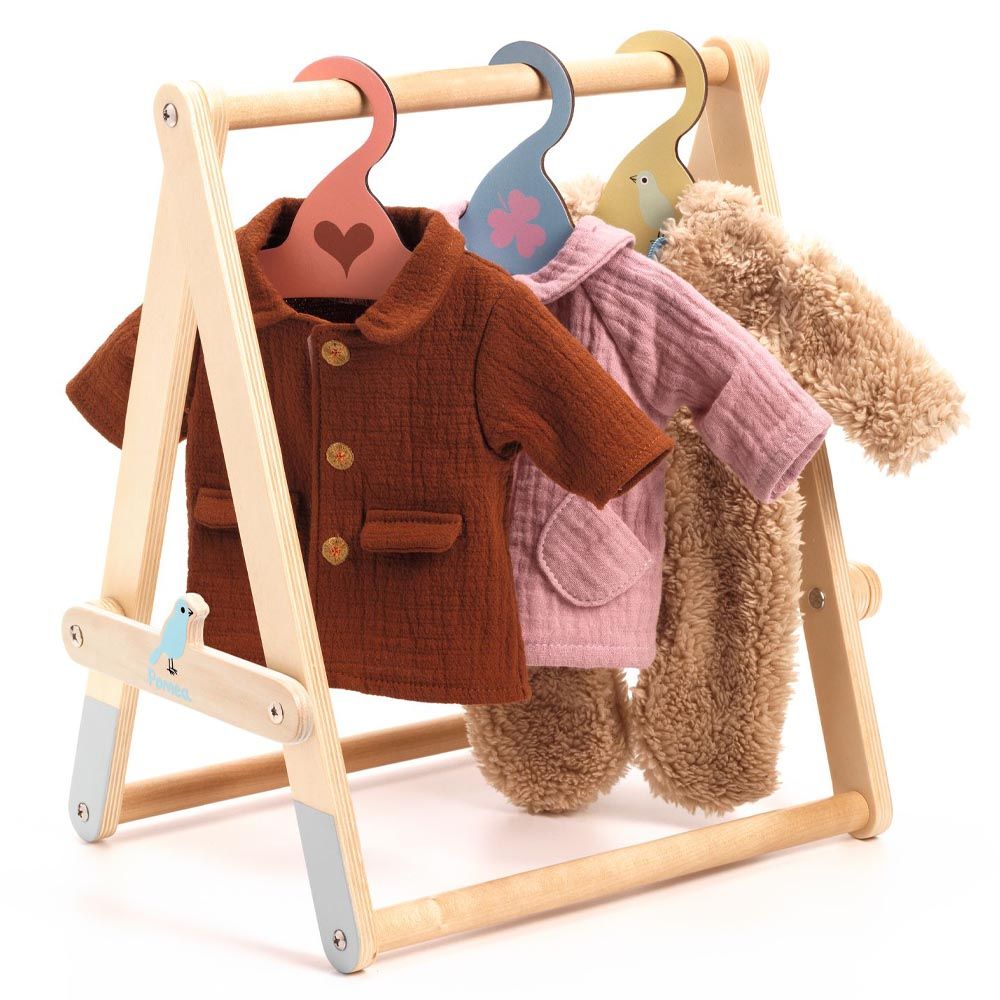 Djeco - Pomea Clothes Rack & Hangers