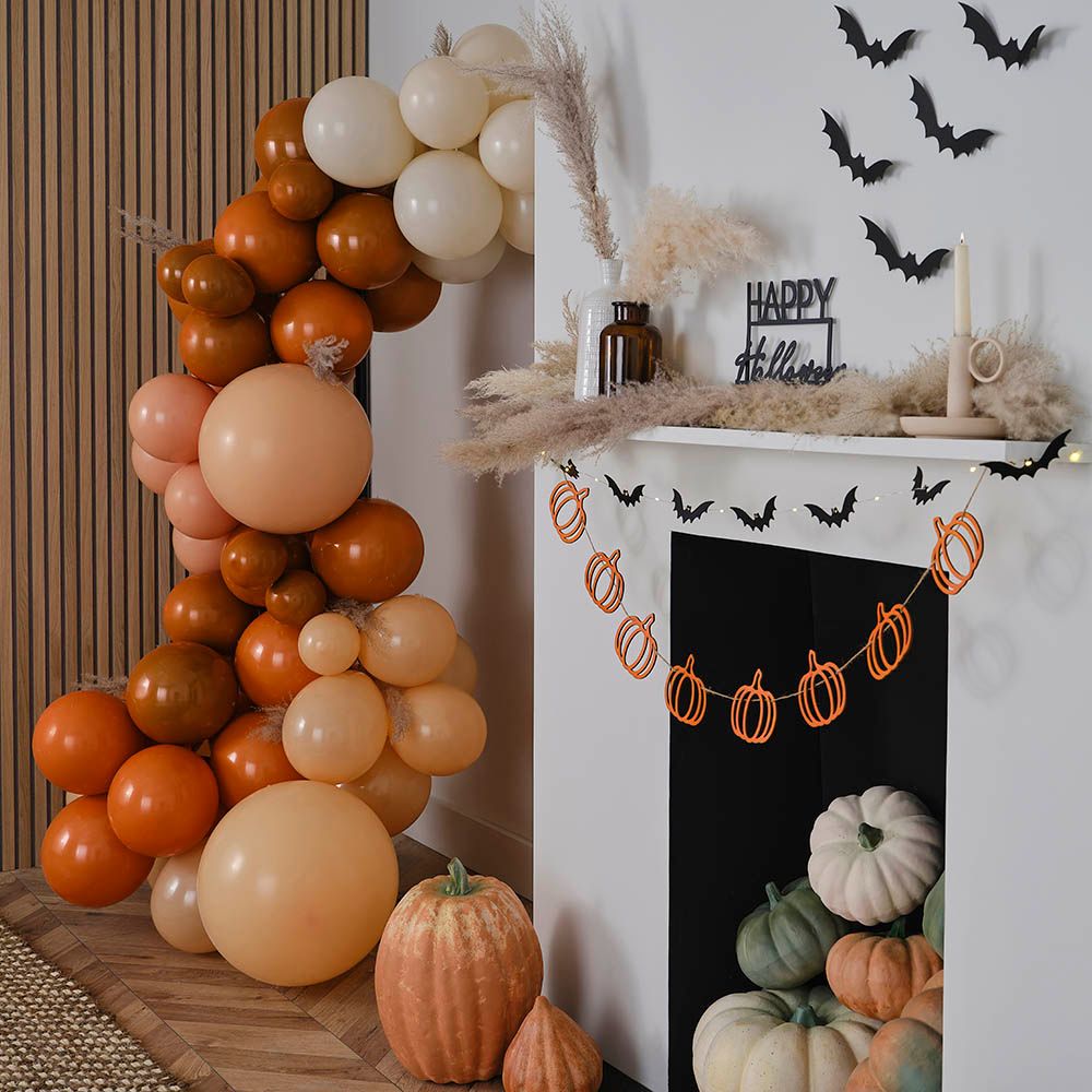 Ginger Ray - Balloon Arch With Pampas - Burnt Orange