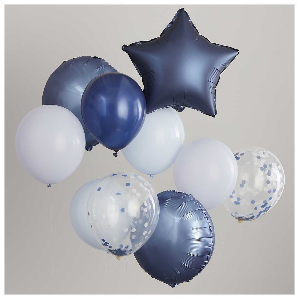 Ginger Ray - Blue, Navy & Confetti Balloons