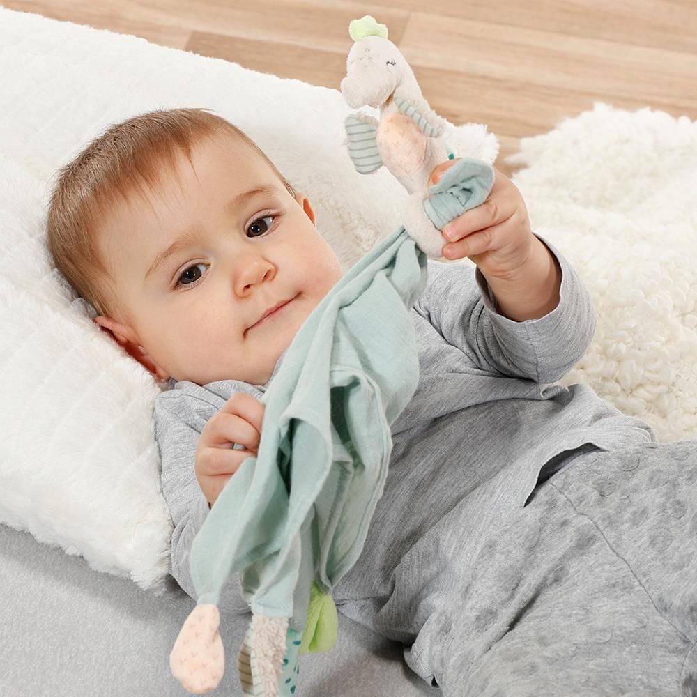 A Thousand & One Cuddles - Baby Security Blanket with Snuggle Seahorse Toy (Exclusive)