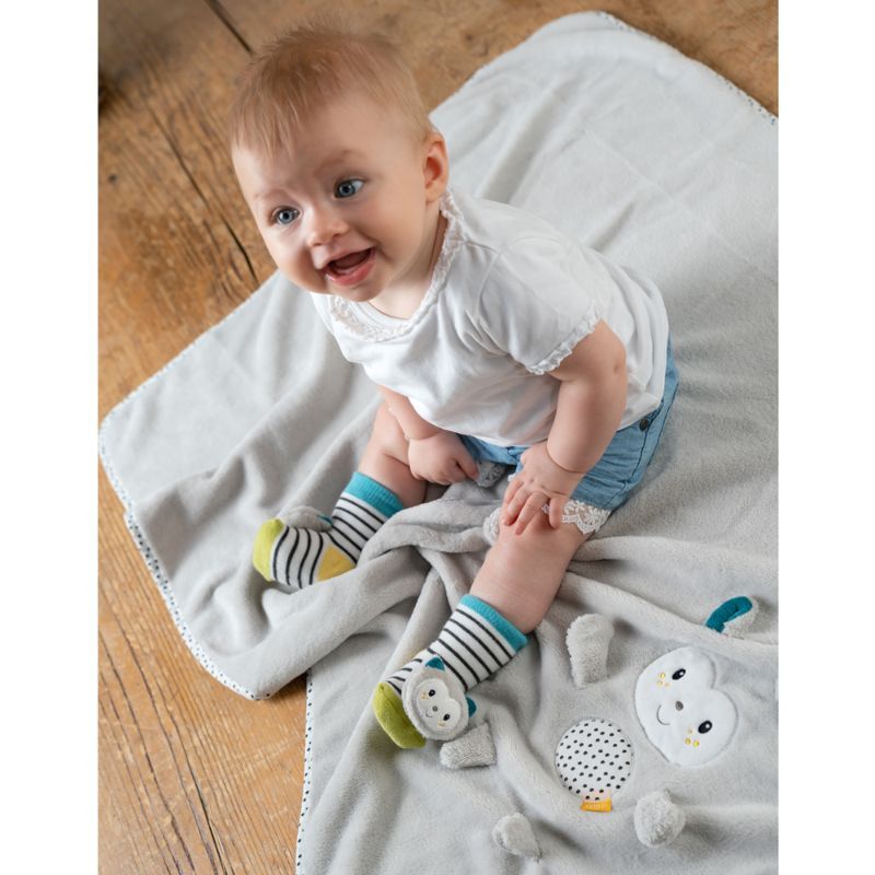 A Thousand & One Cuddles - Baby Rattle Socks - Cat  (Exclusive)