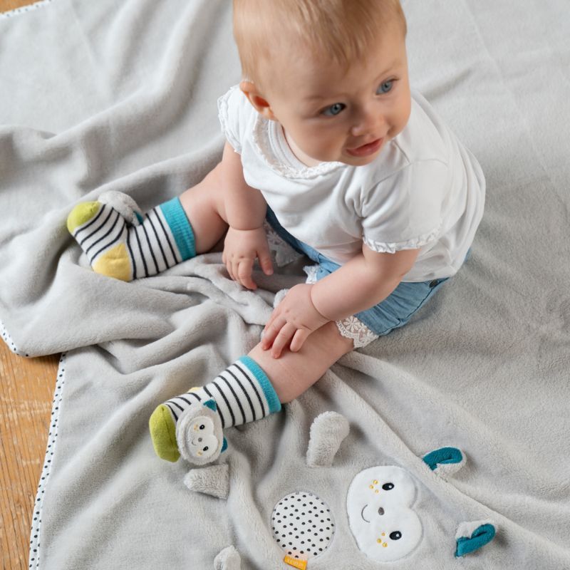 A Thousand & One Cuddles - Baby Rattle Socks - Cat  (Exclusive)