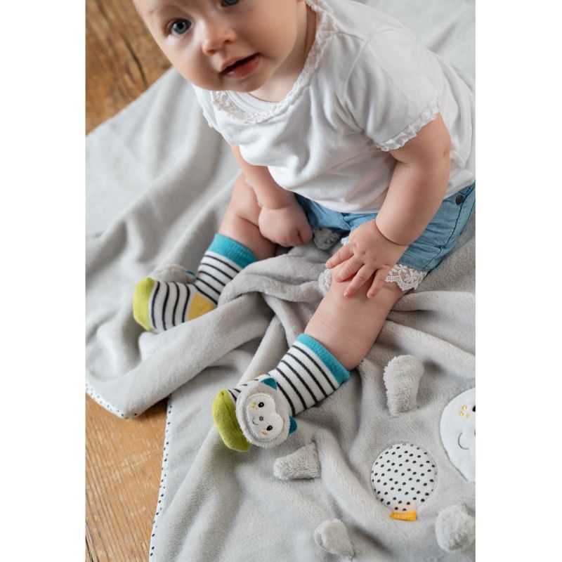 A Thousand & One Cuddles - Baby Rattle Socks - Cat  (Exclusive)