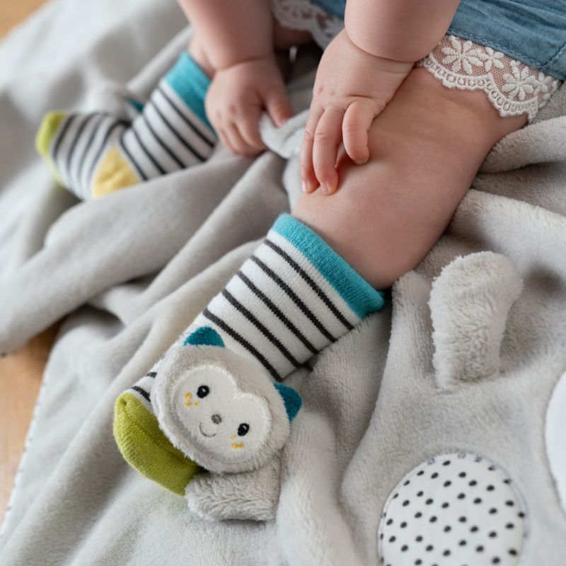 A Thousand & One Cuddles - Baby Rattle Socks - Cat  (Exclusive)