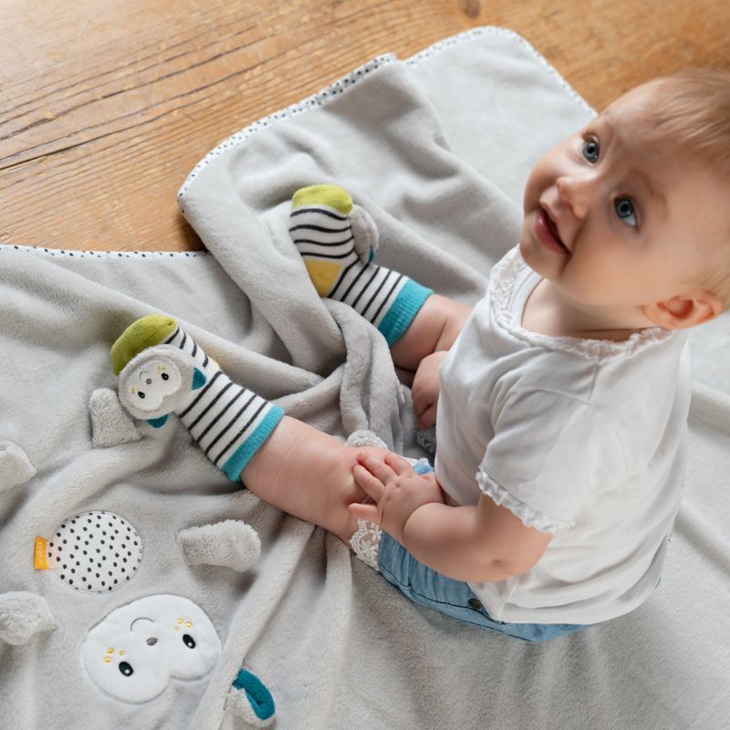 A Thousand & One Cuddles - Baby Rattle Socks - Cat  (Exclusive)