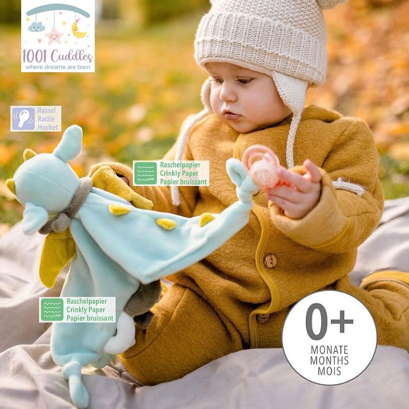 A Thousand & One Cuddles - Dragon Security Blanket With Pacifier Clip (Exclusive)