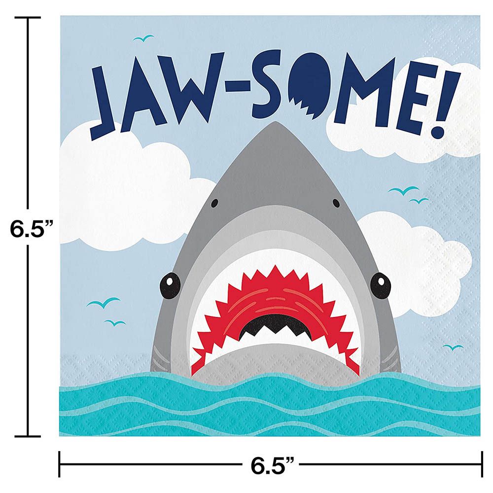 Creative Converting - Shark Party Luncheon Napkin 16Pcs