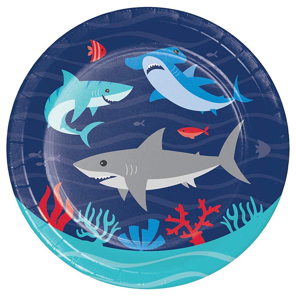 Creative Converting - Shark Party Luncheon Plates 8Pcs