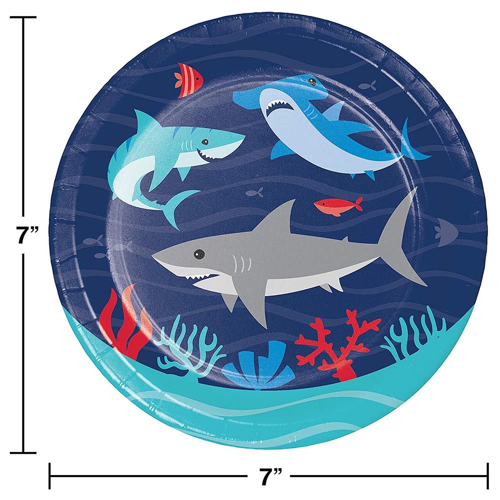 Creative Converting - Shark Party Luncheon Plates 8Pcs