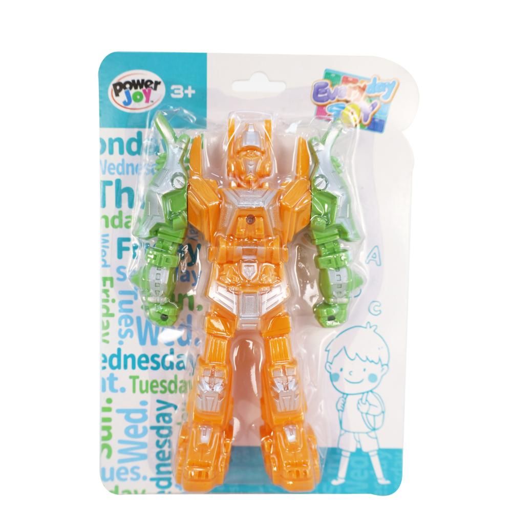 Power Joy - Everyday Toy Robot with Light – qty 1- assorted – Colour may vary