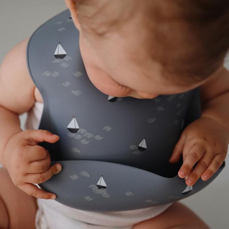 Mushie - Silicone Bib - Boat