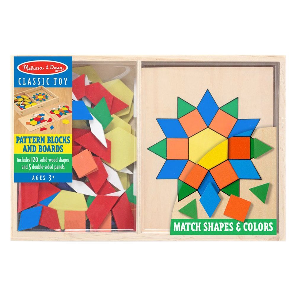 Melissa & Doug - Pattern Blocks & Boards Classic Toy