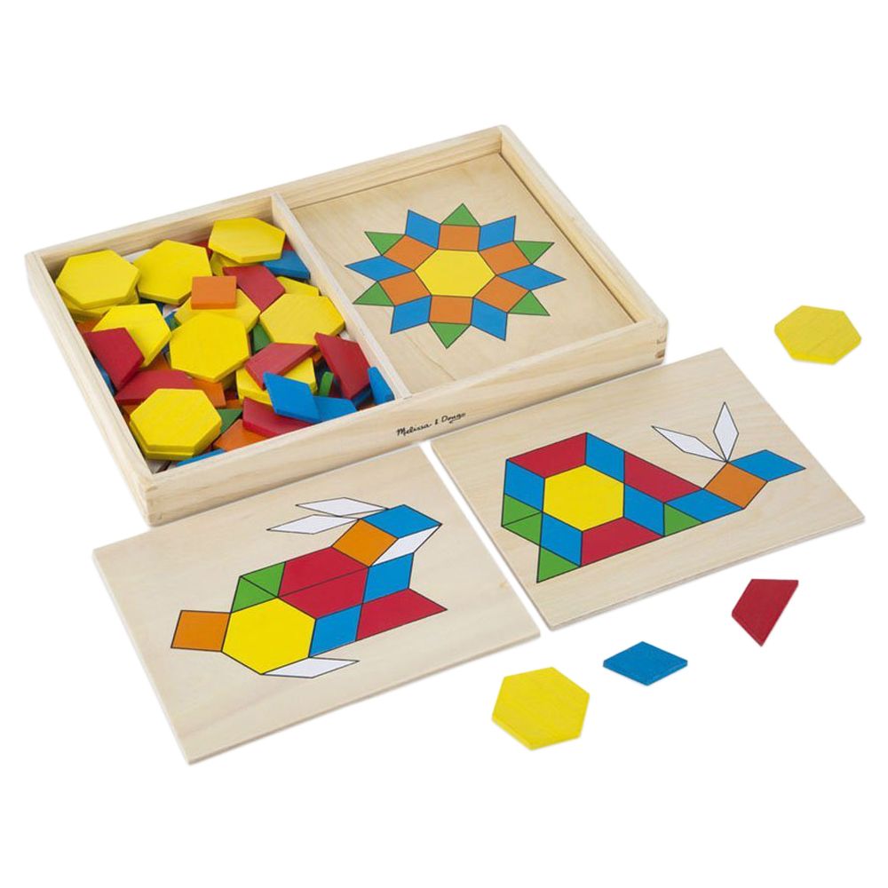 Melissa & Doug - Pattern Blocks & Boards Classic Toy