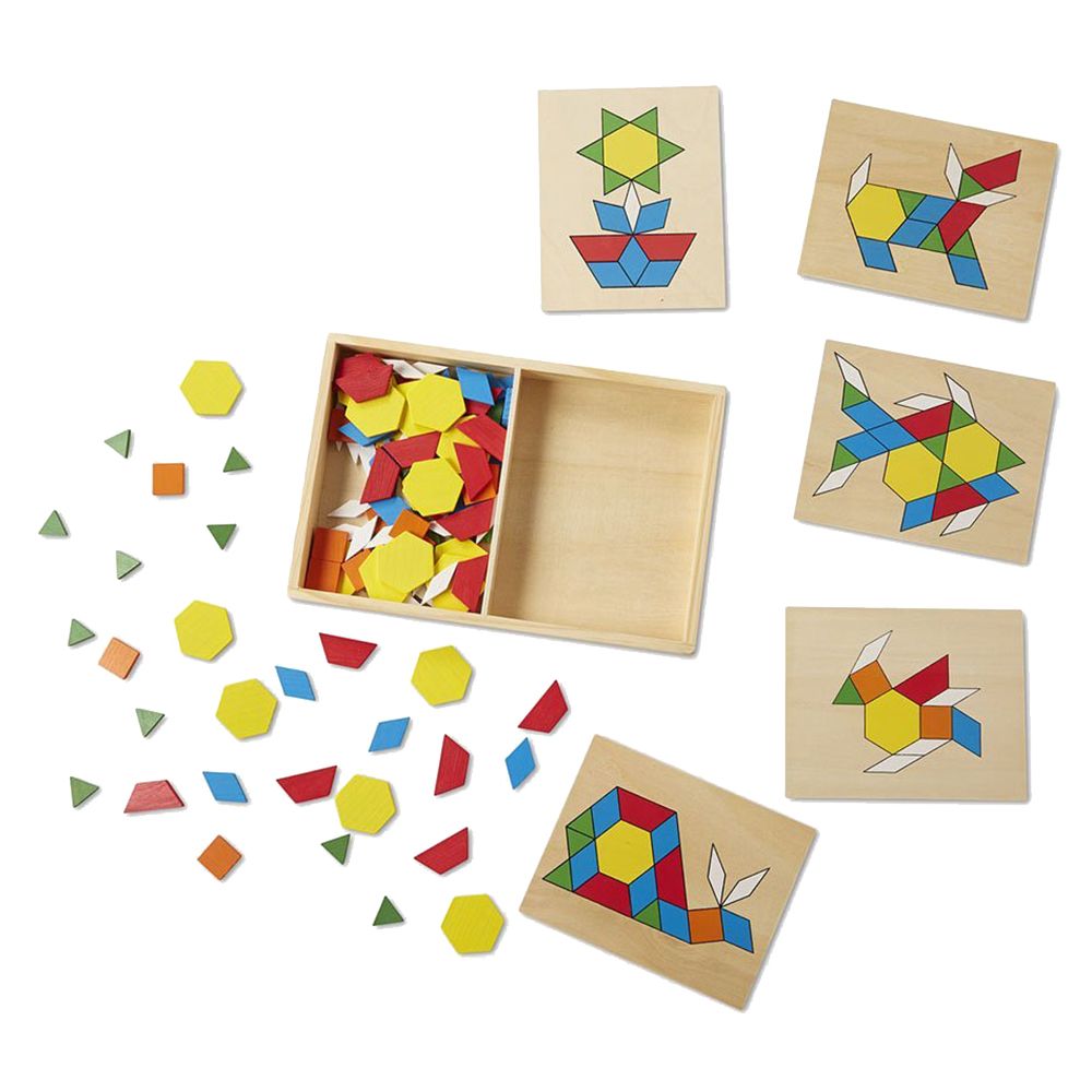 Melissa & Doug - Pattern Blocks & Boards Classic Toy