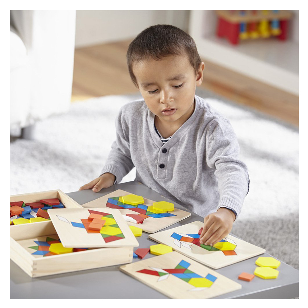 Melissa Doug Pattern Blocks Boards Classic Toy Buy at Best Price from Mumzworld