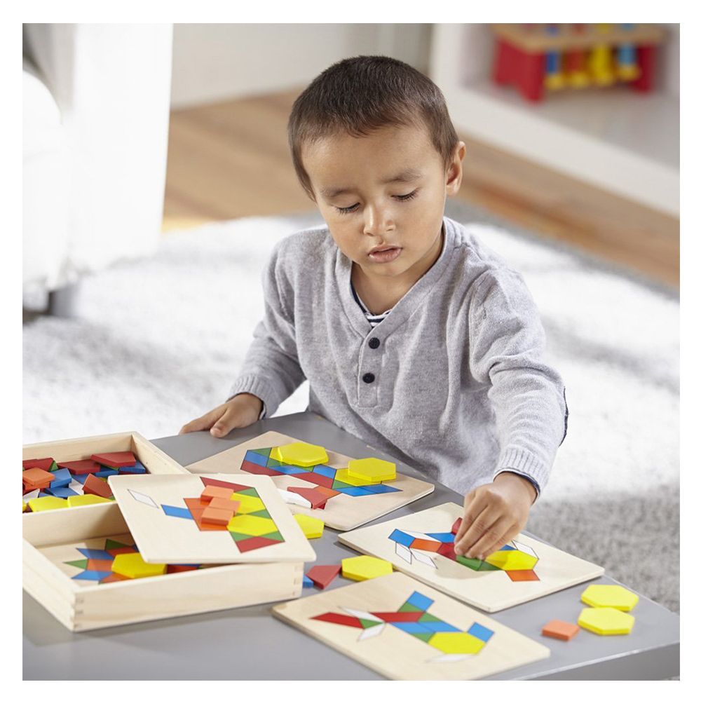 Melissa & Doug - Pattern Blocks & Boards Classic Toy