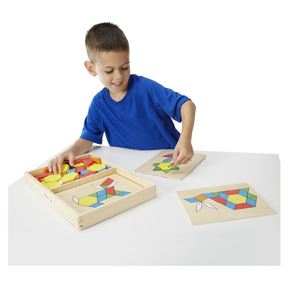 Melissa & Doug - Pattern Blocks & Boards Classic Toy