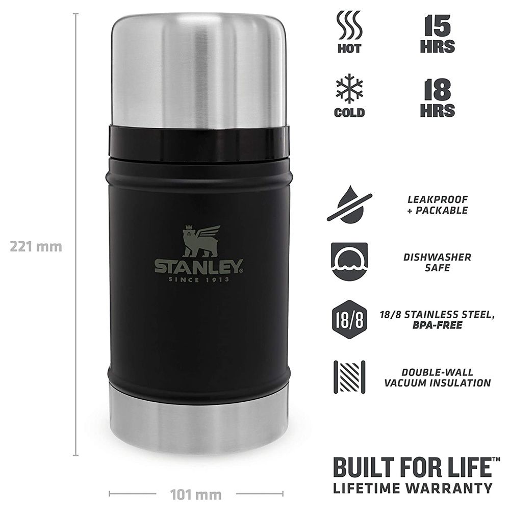 Stanley - Classic Vacuum Flask 709ml - Matte Black 