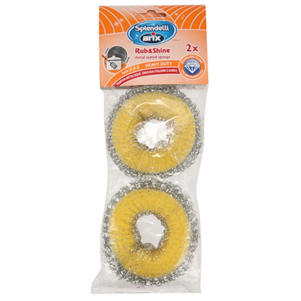 Arix - Rub & Shine Wire Sponge Pack of 2 - Assorted