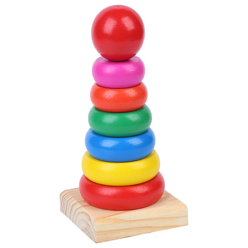 Factory Price - Wooden Rainbow Tower Stacking