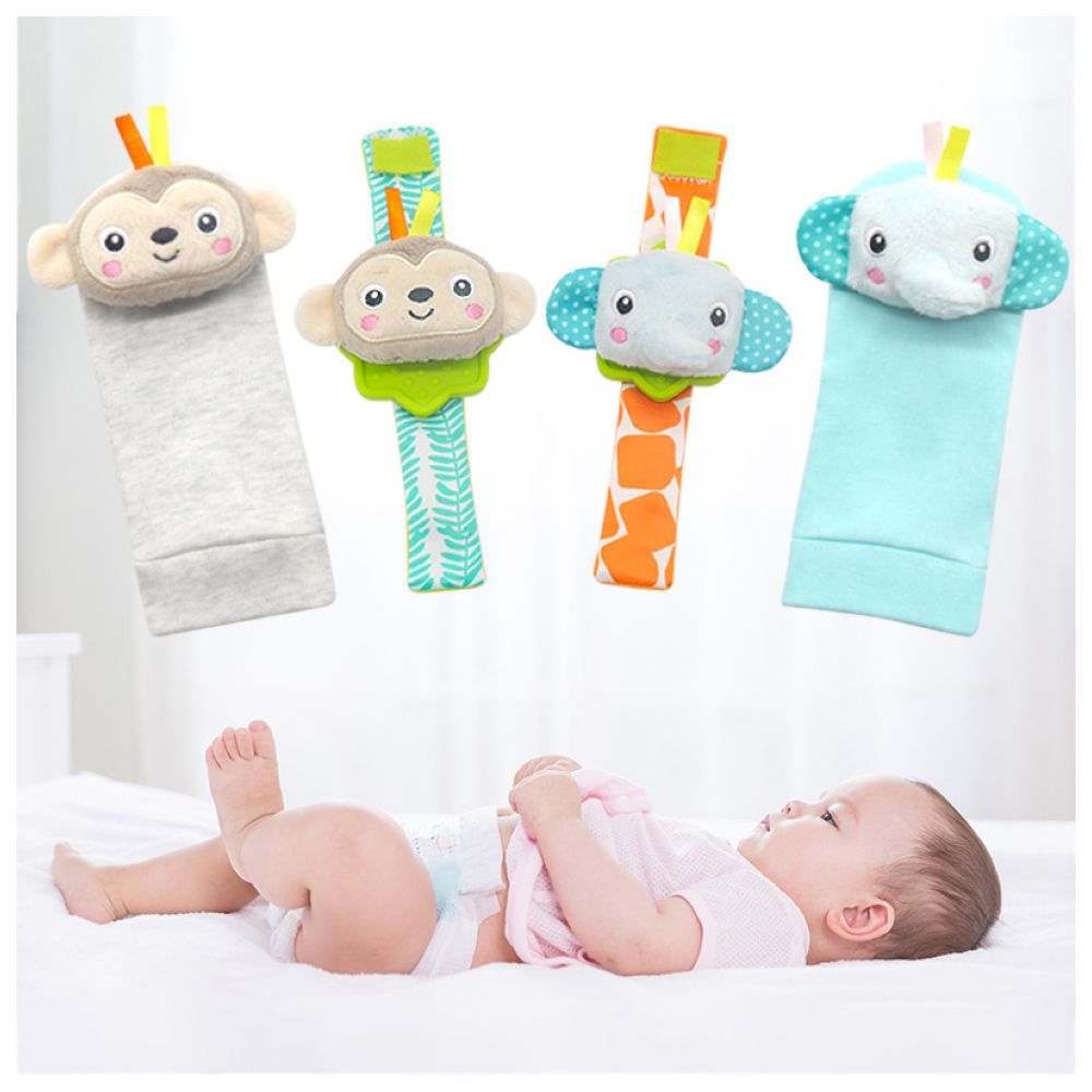 Factory Price - Brooke Adorable Animals Socks & Wrist Rattle