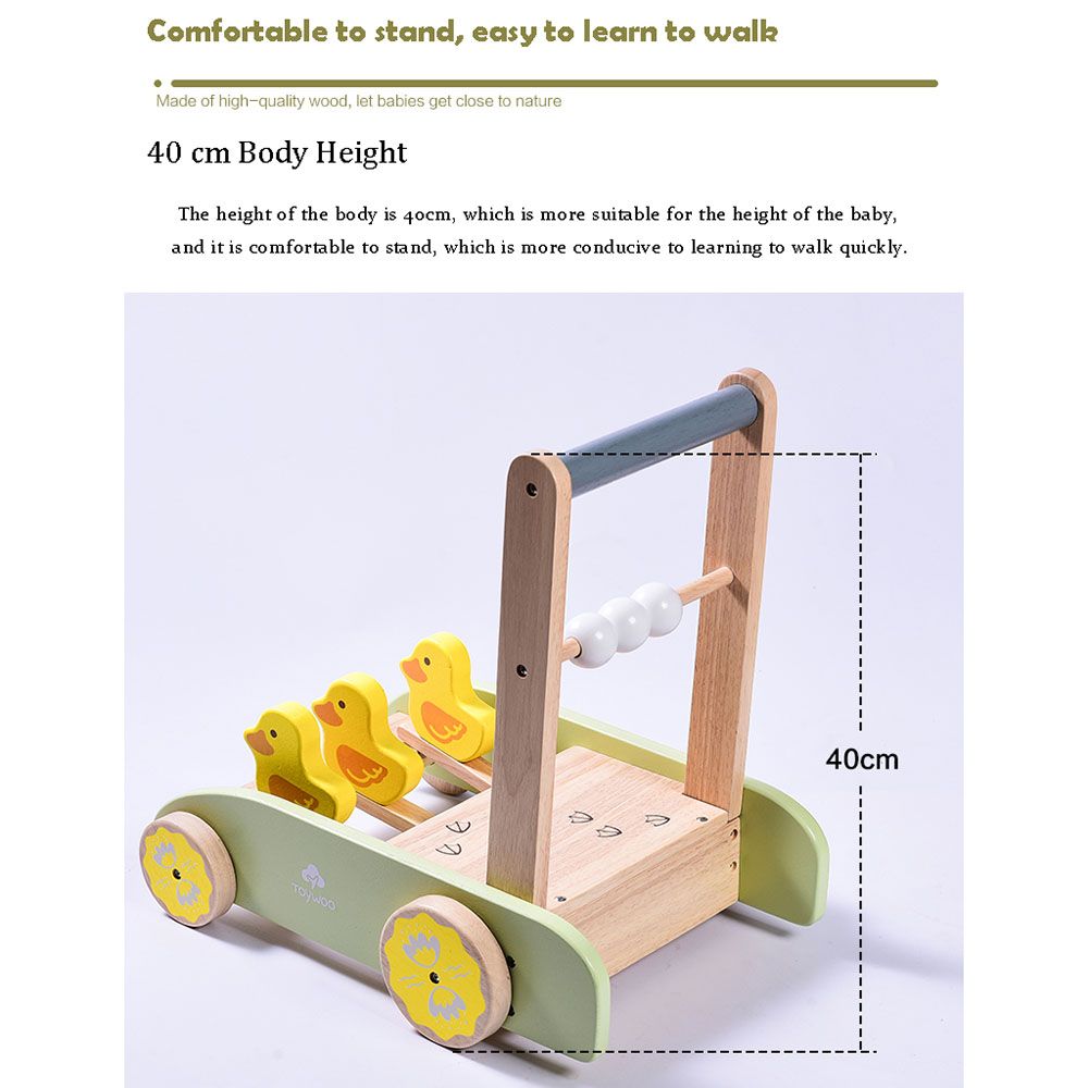 Factory Price - Wooden Multifunctional Baby Walker w/ Cute Ducks