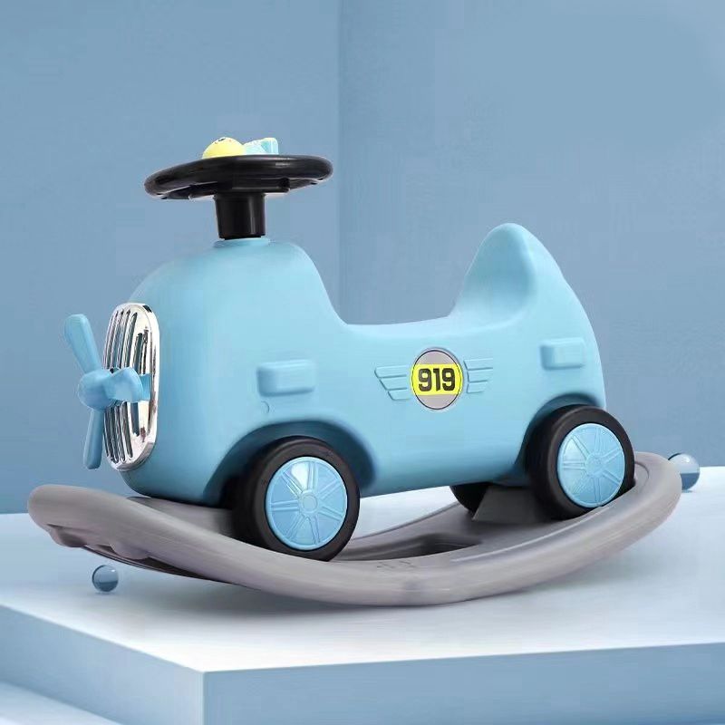 Factory Price - 2-In-1 Ride On Balancing Car w/ Detachable Rocker - Blue