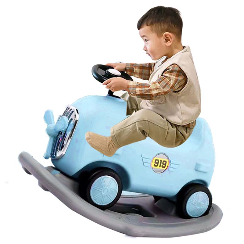 Factory Price - 2-In-1 Ride On Balancing Car w/ Detachable Rocker - Blue