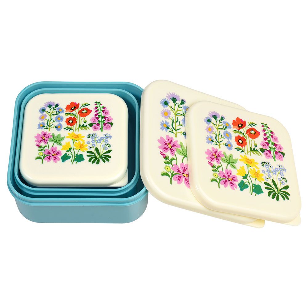 Rex London - Snack Boxes - Wild Flowers - 3pcs