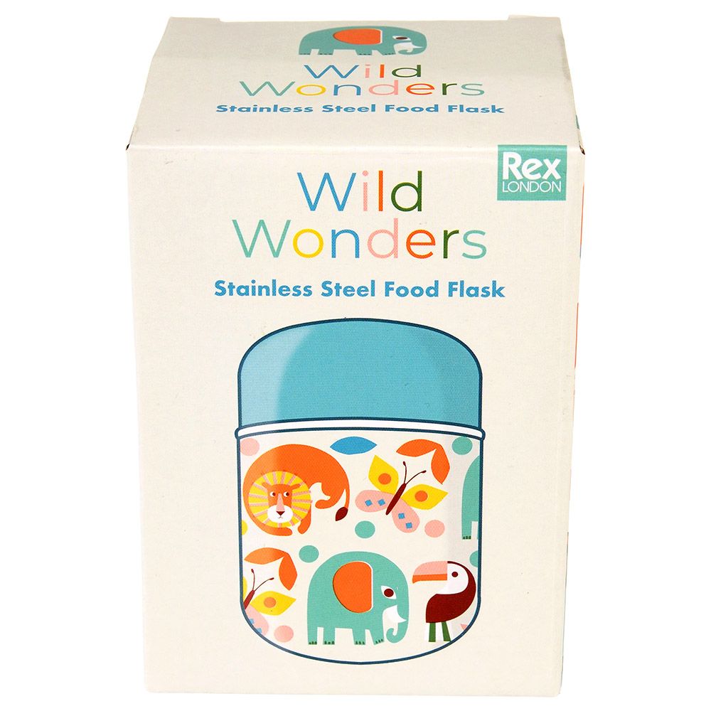 Rex London - Stainless Steel Food Flask 280ml - Wild Wonders