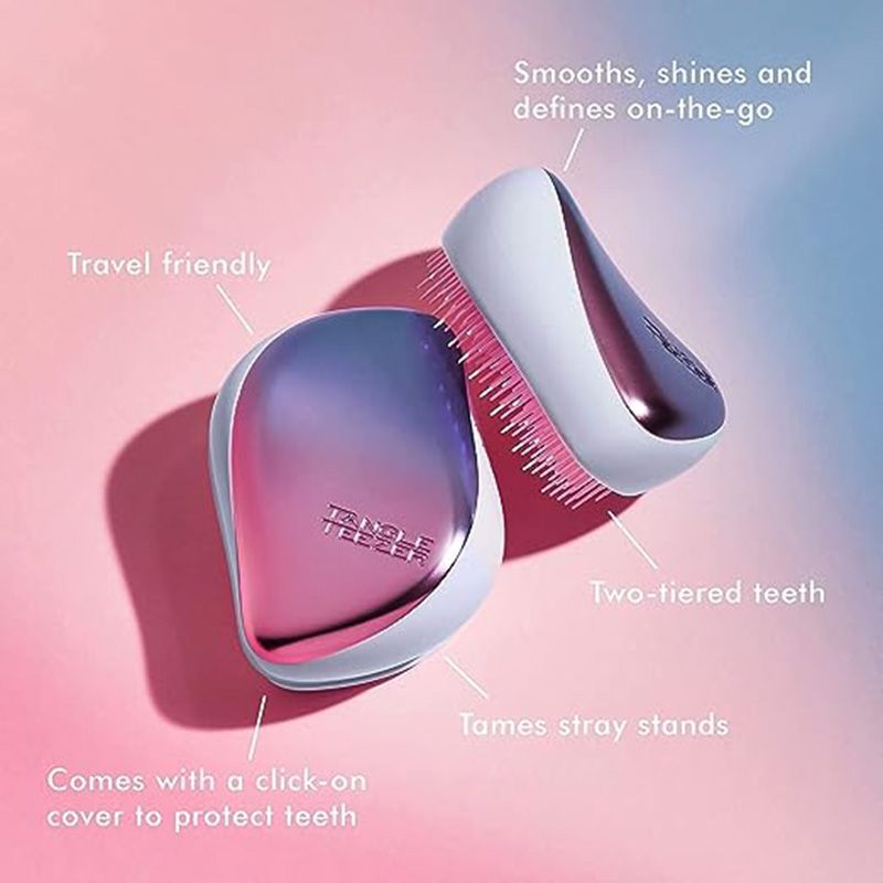 Tangle Teezer - Compact Styler Hairbrush - Pink/Blue Chrome