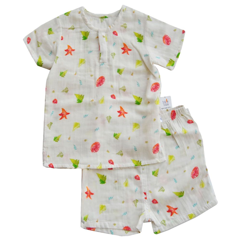 Tickle Tickle - Wild Maple Organic Muslin Shorts and Tee Set