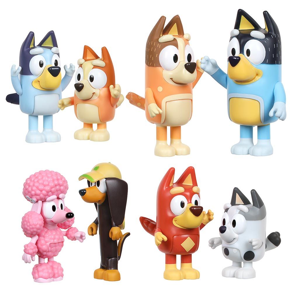 Bluey - Bluey's Family & Friends Figure Pack - 8 pcs