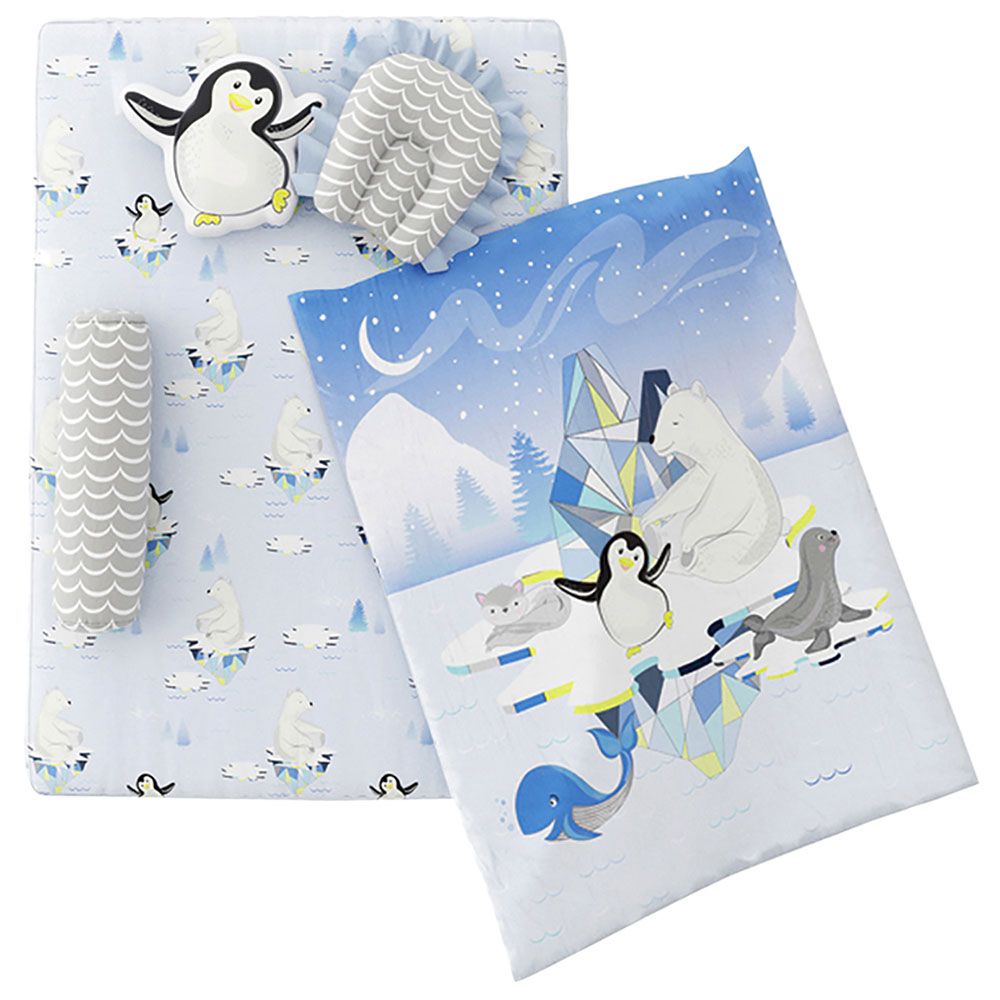 Fancy Fluff - 6 Piece Baby Mattress Set - Arctic - Blue (Exclusive)