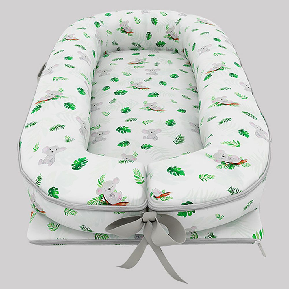 Fancy Fluff - Organic Baby Cocoon - Koala - Green (Exclusive)