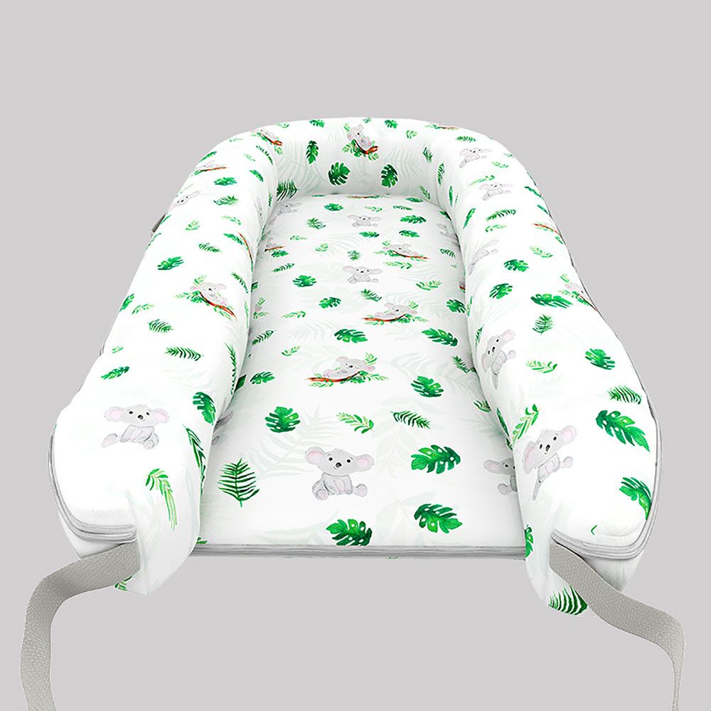 Fancy Fluff - Organic Baby Cocoon - Koala - Green (Exclusive)