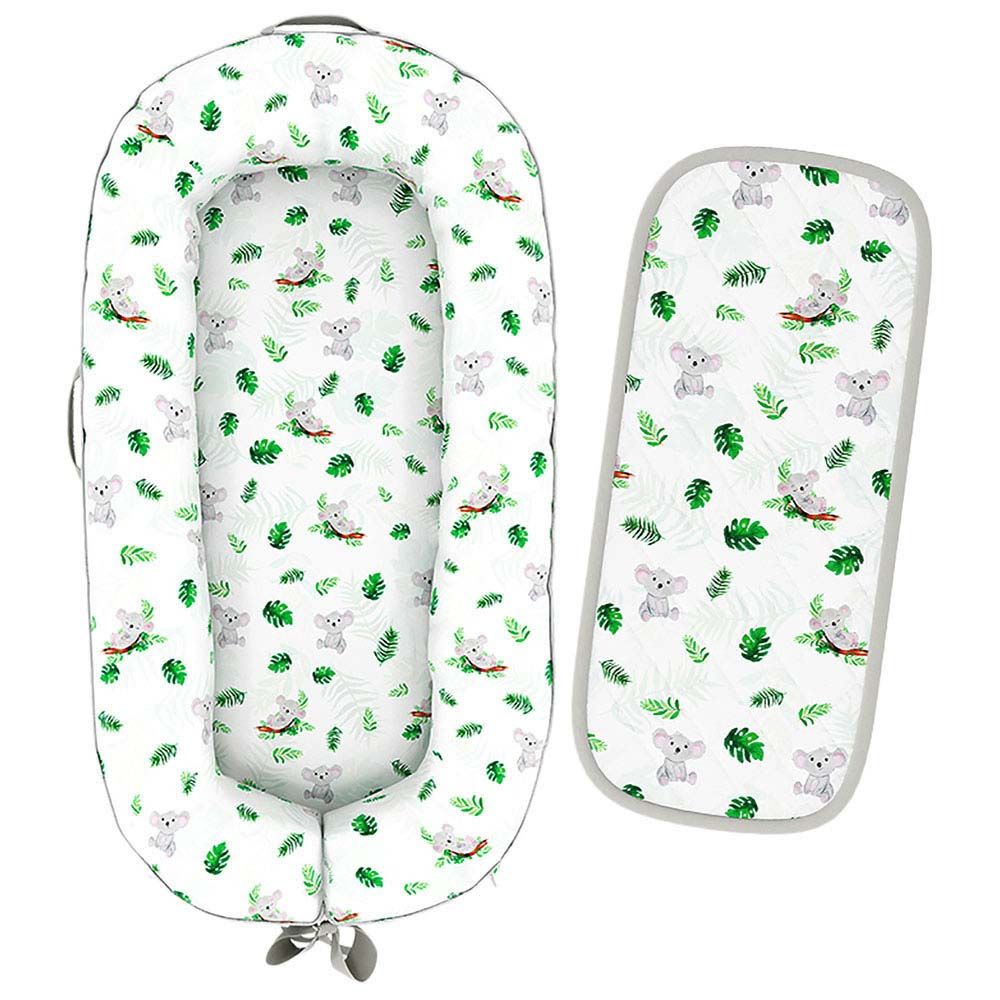 Fancy Fluff - Organic Baby Cocoon - Koala - Green (Exclusive)