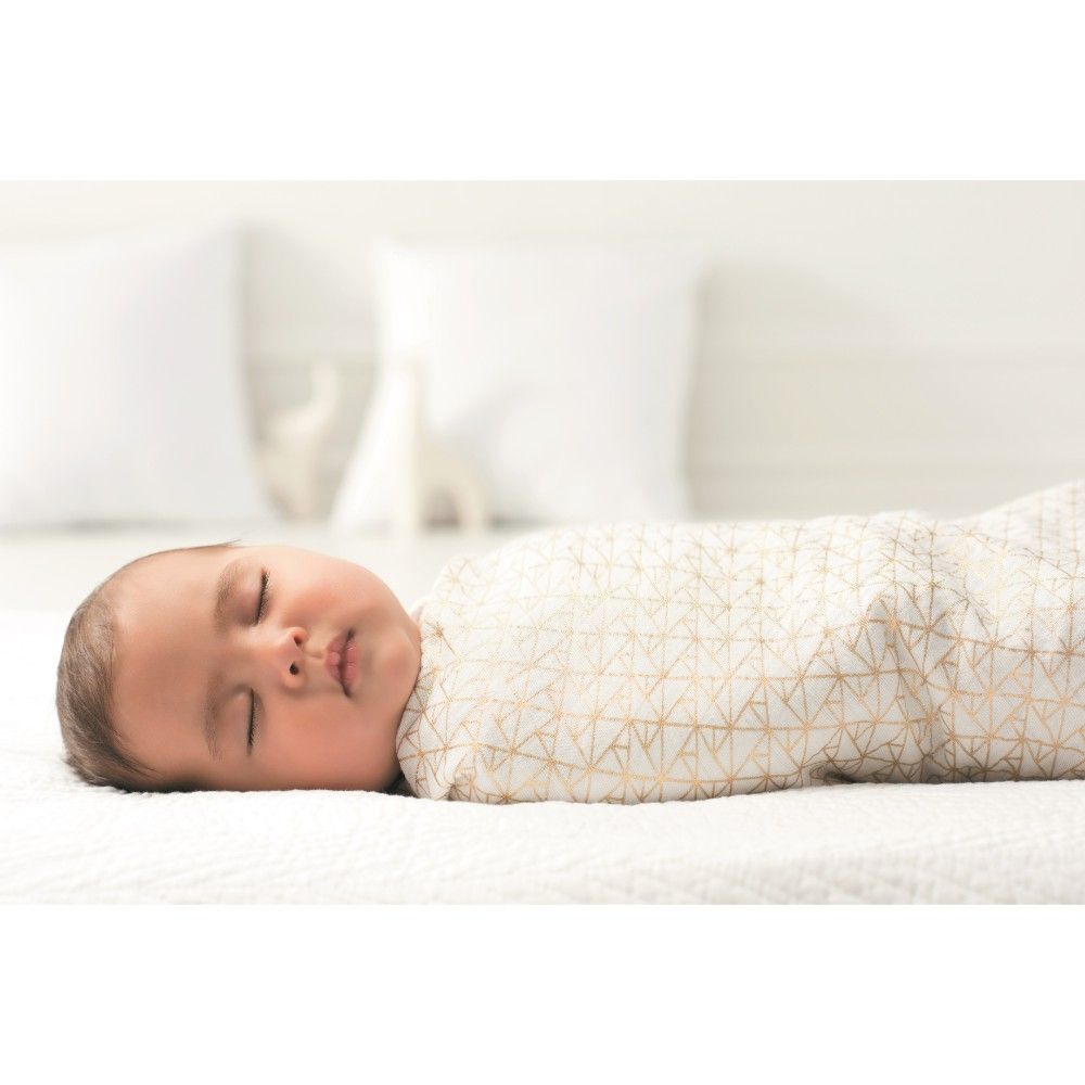 Aden + Anais - Swaddles Metallic Gold Deco - Pack of 3