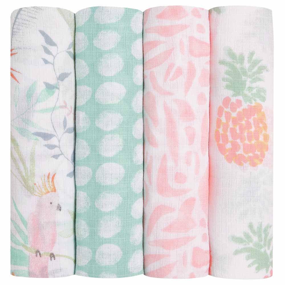 Aden + Anais - Essentials Pack of 4 Swaddles - Tropicalia