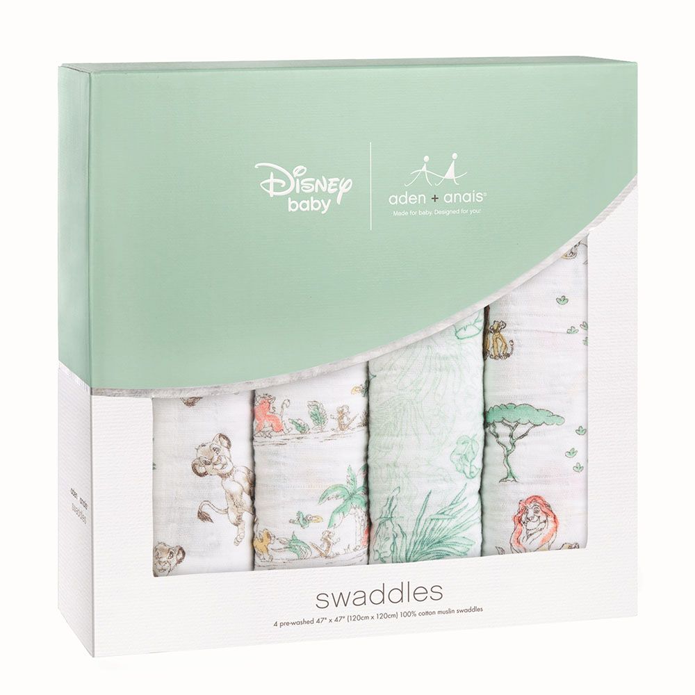 Aden + Anais - Classic 4-Pack Disney Swaddles The Lion King