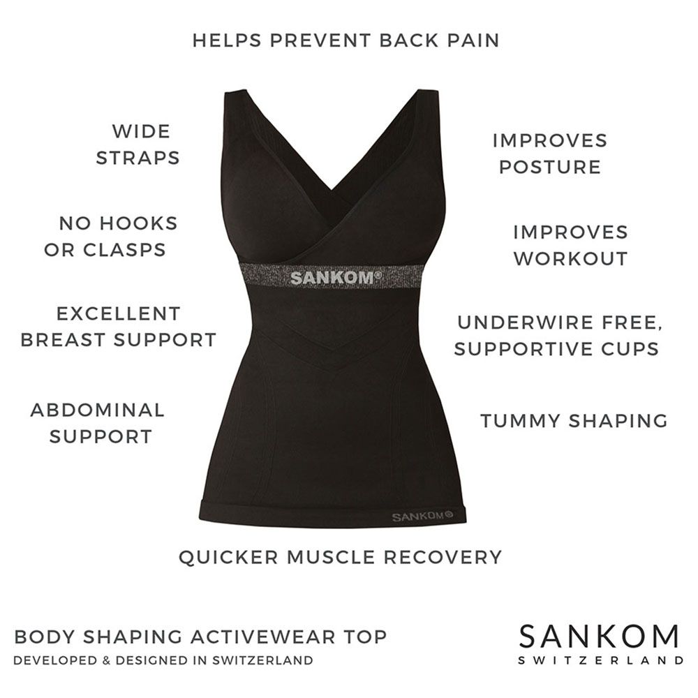 Sankom - Activewear Compression Sports Top Black