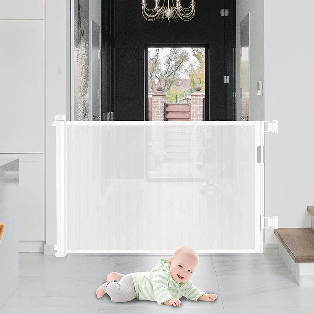 Baby Safe - Retractable Mesh Gate 180cm - White