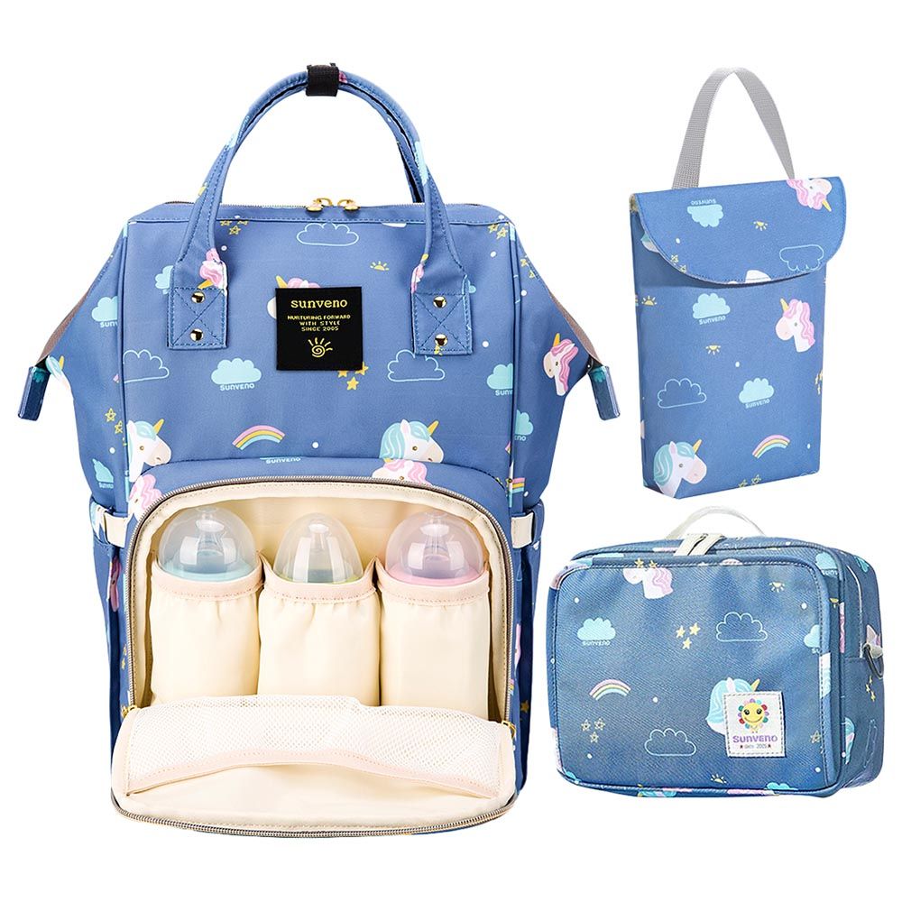 Sunveno - Diaper Travel Kit - Unicorn Blue