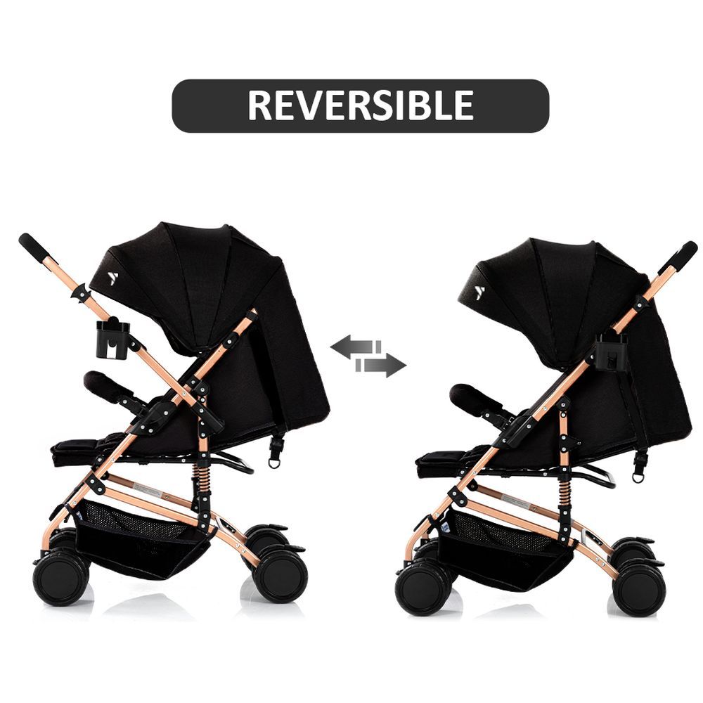 Teknum - Reversible Trip Stroller w/ Ace Diaper Bag - Black