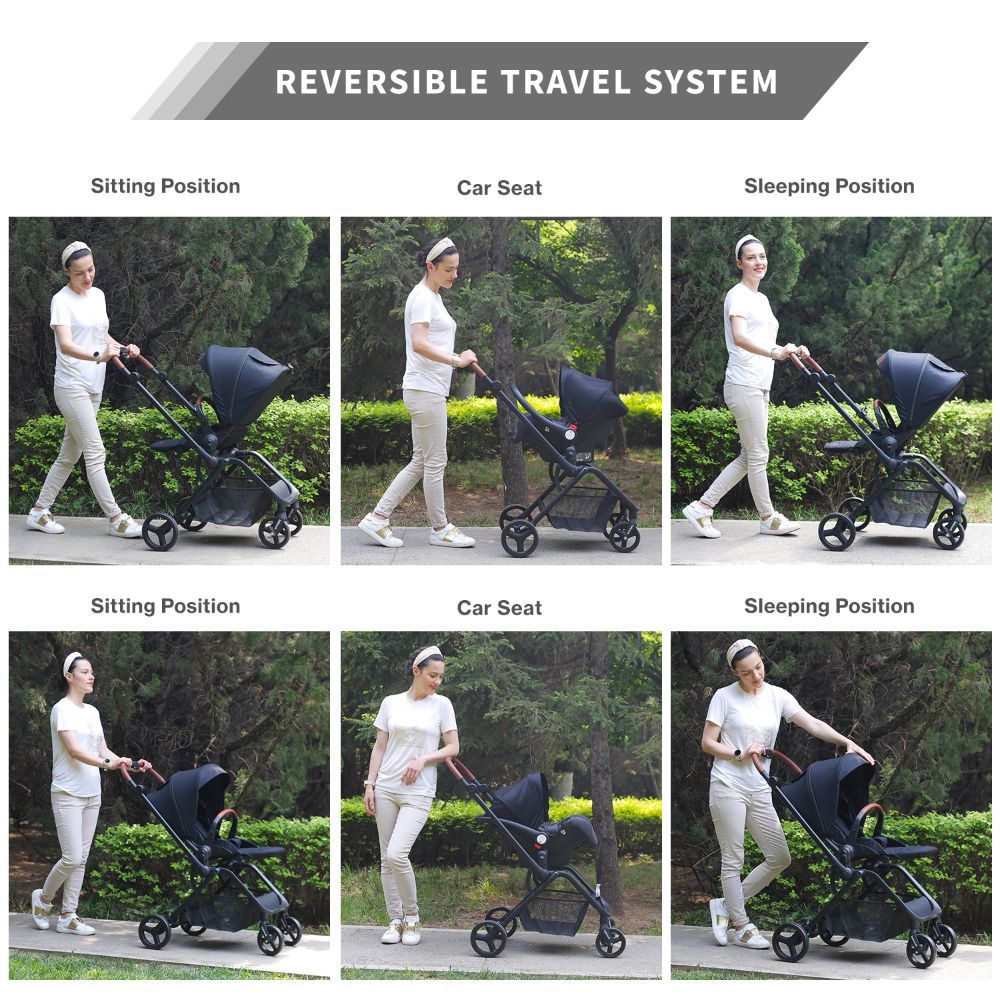 Teknum - Stroll-1 Reversible Travel System by Sambox - Black