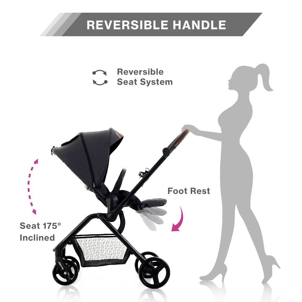 Teknum - Stroll-1 Reversible Travel System by Sambox - Black